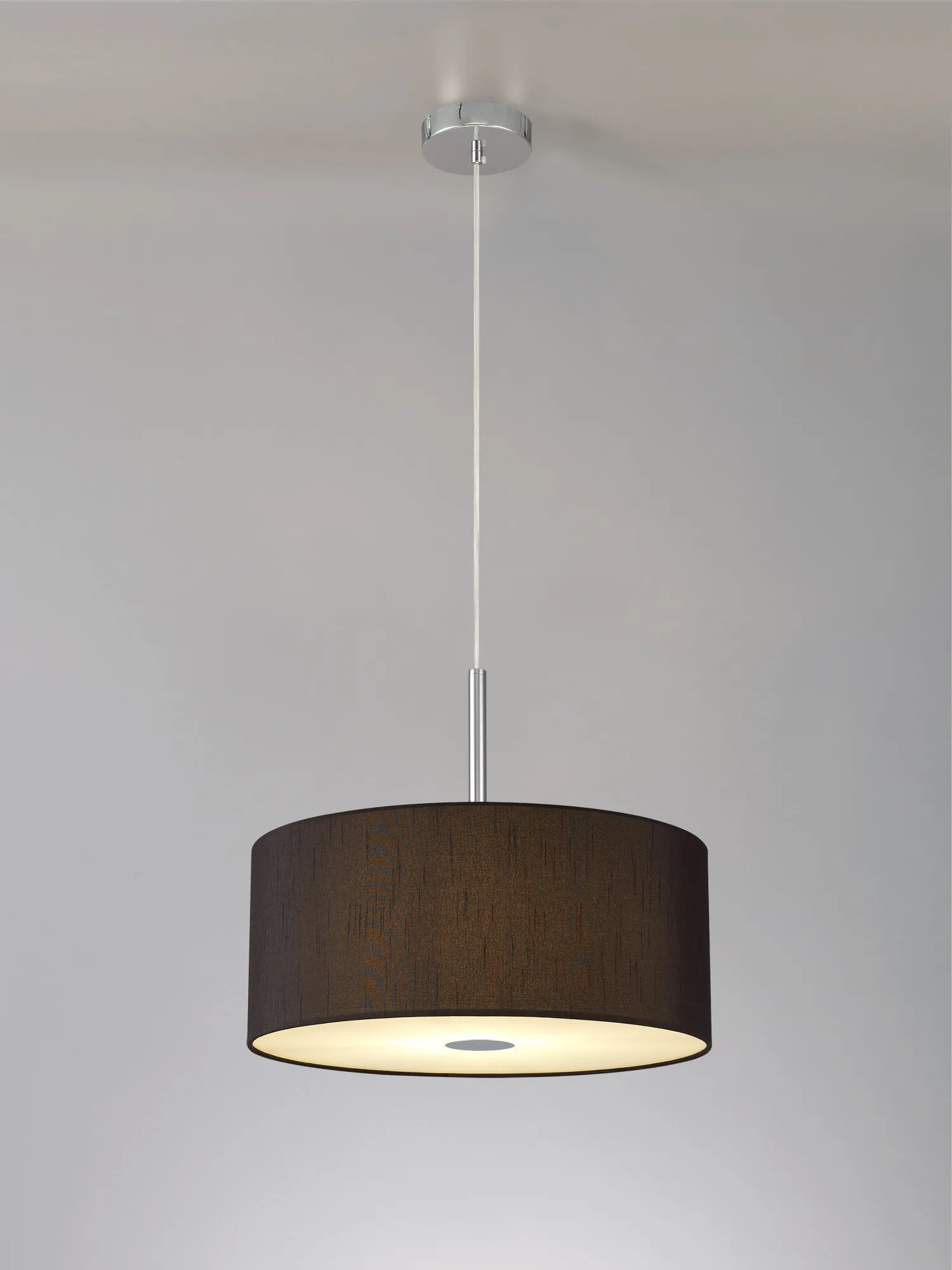 Baymont 40cm 5 Light Pendant Polished Chrome, Black/White, Frosted Diffuser DK0473  Deco Baymont CH BL